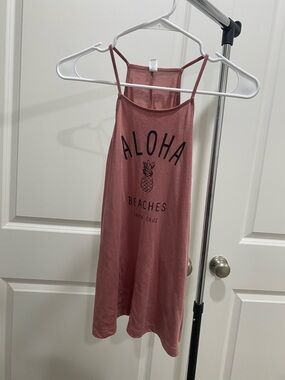 Bella Canvas Mauve Pink Aloha Beaches Tank Top